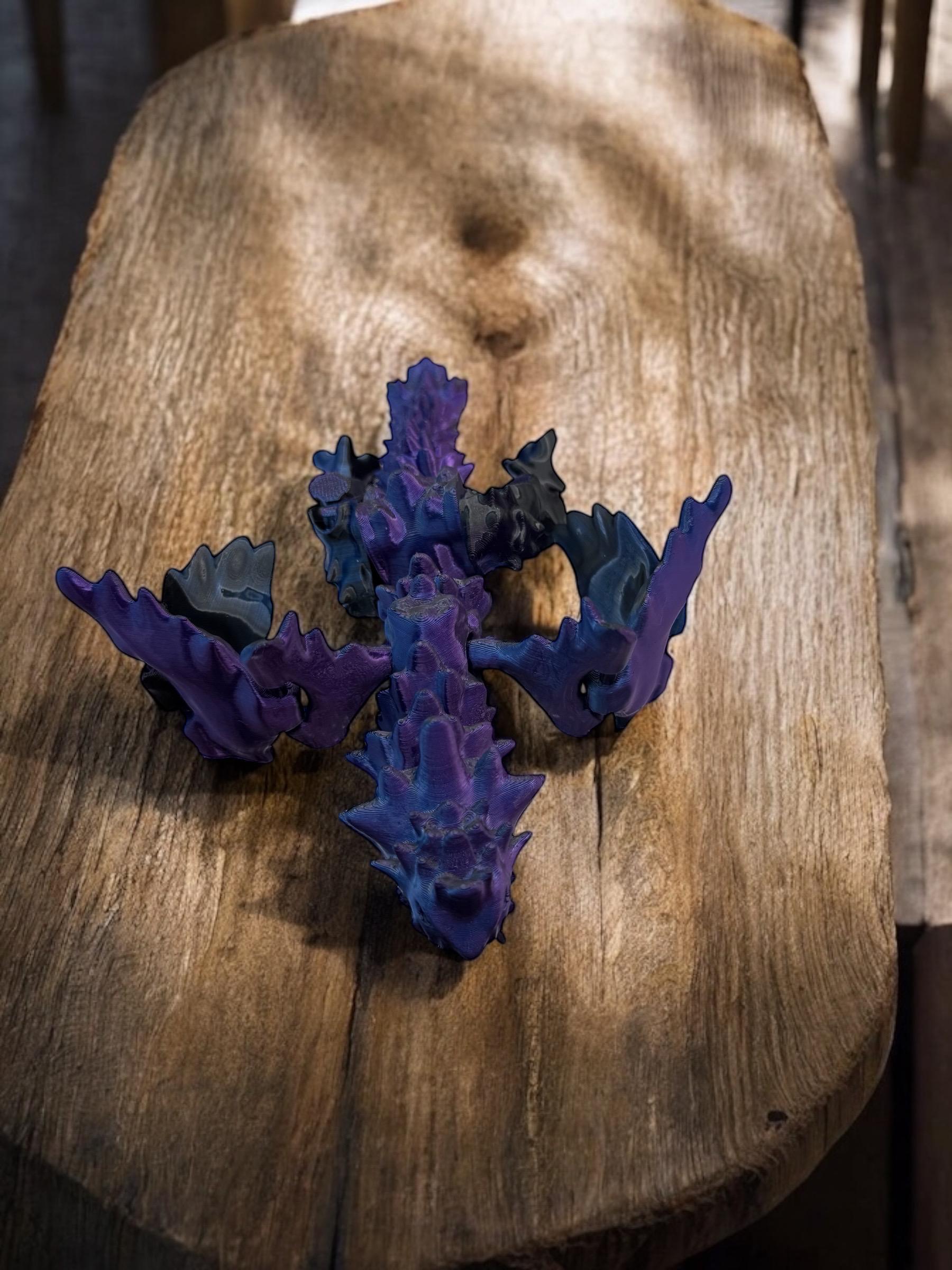 3D Printed Winged Bone Spirit Dragon - Fantasy Decor, D&D Gift