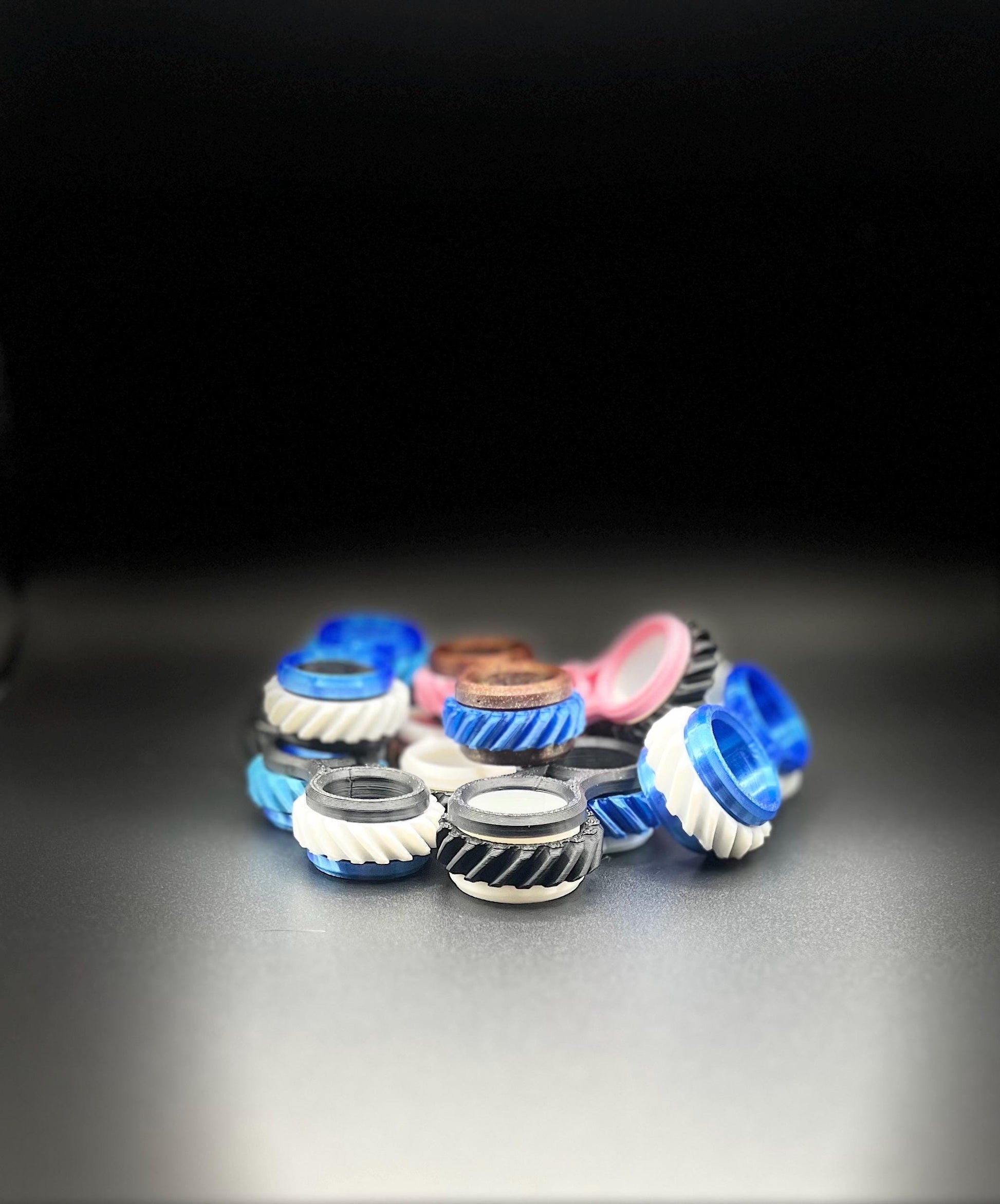 Interchangeable Gear Fidgets - Set of 6 | 3D-Printed Sensory Toys for Stress Relief & Focus