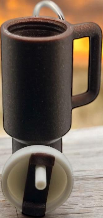 Mini Tumbler Cup Keychains | 3D-Printed Personalized Accessories | Cute Travel Mug Keychain Gift