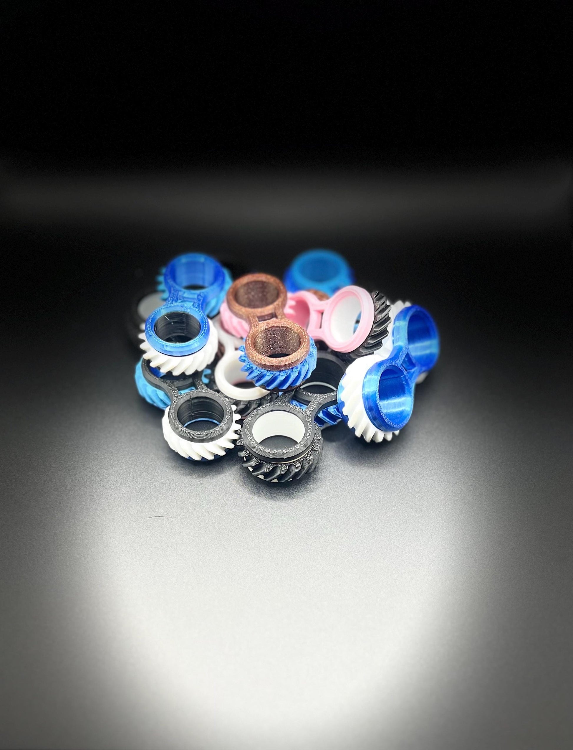 Interchangeable Gear Fidgets - Set of 6 | 3D-Printed Sensory Toys for Stress Relief & Focus