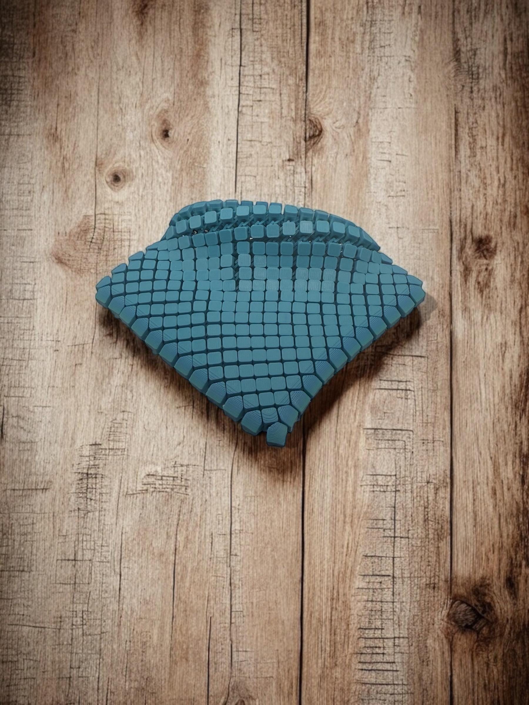 3D Printed Articulated Dragon Scale Fidget Blanket – Flexible Sensory Coaster, Stress Relief Toy, Desk Decor, ADHD Fidget