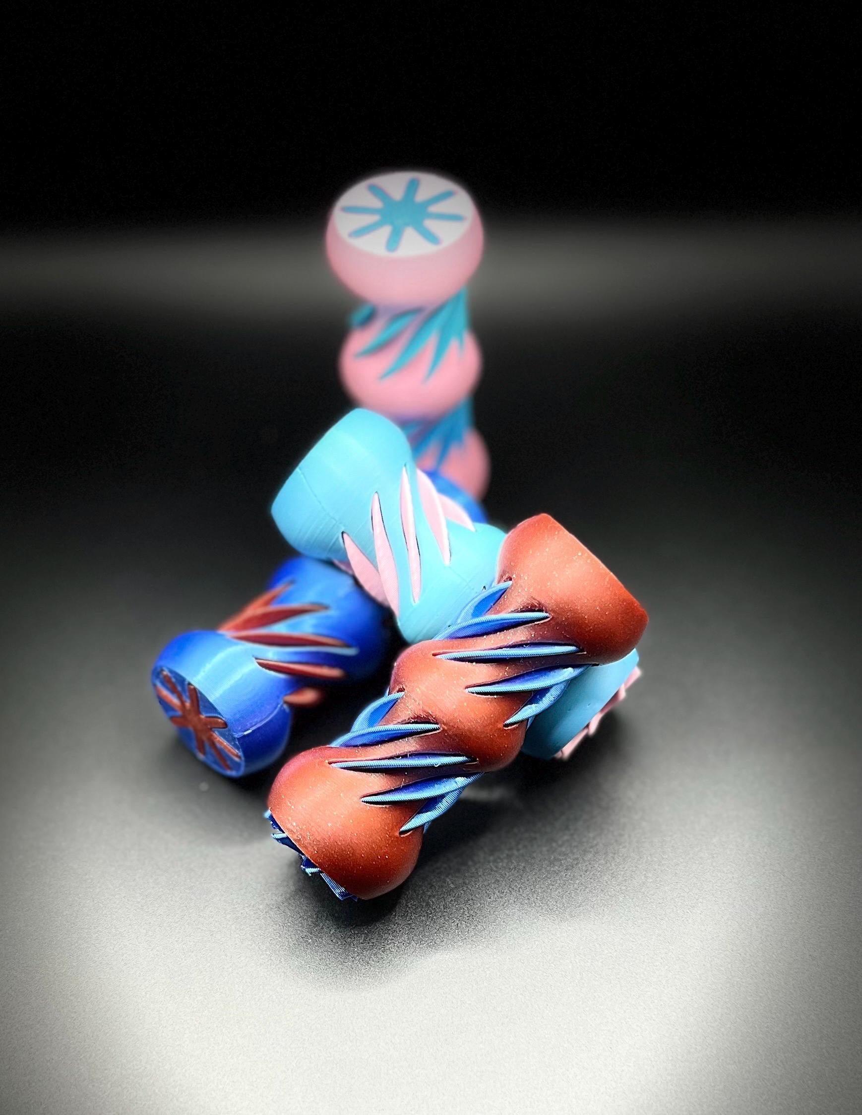 Large Wavy Vortex Fidget | 3D-Printed Sensory Toy | Stress Relief and Focus Aid