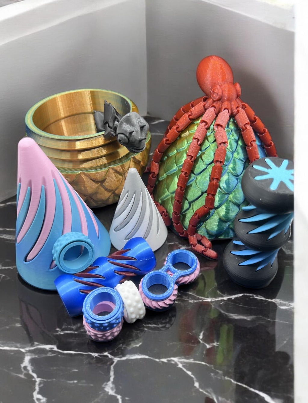 Ultimate 3D-Printed Fidget Value Bundle | Variety Pack of Stress Toys