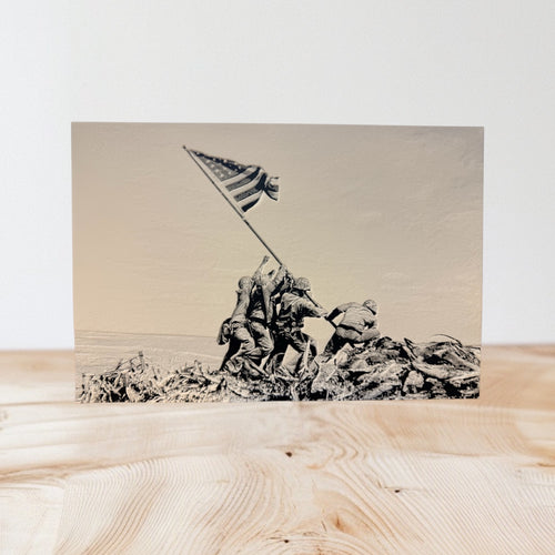 Iconic Iwo Jima Flag Raising 3D Printed Sculpture – Hue Forge FDM Full Color Print | Patriotic Marine Corps Memorial Art