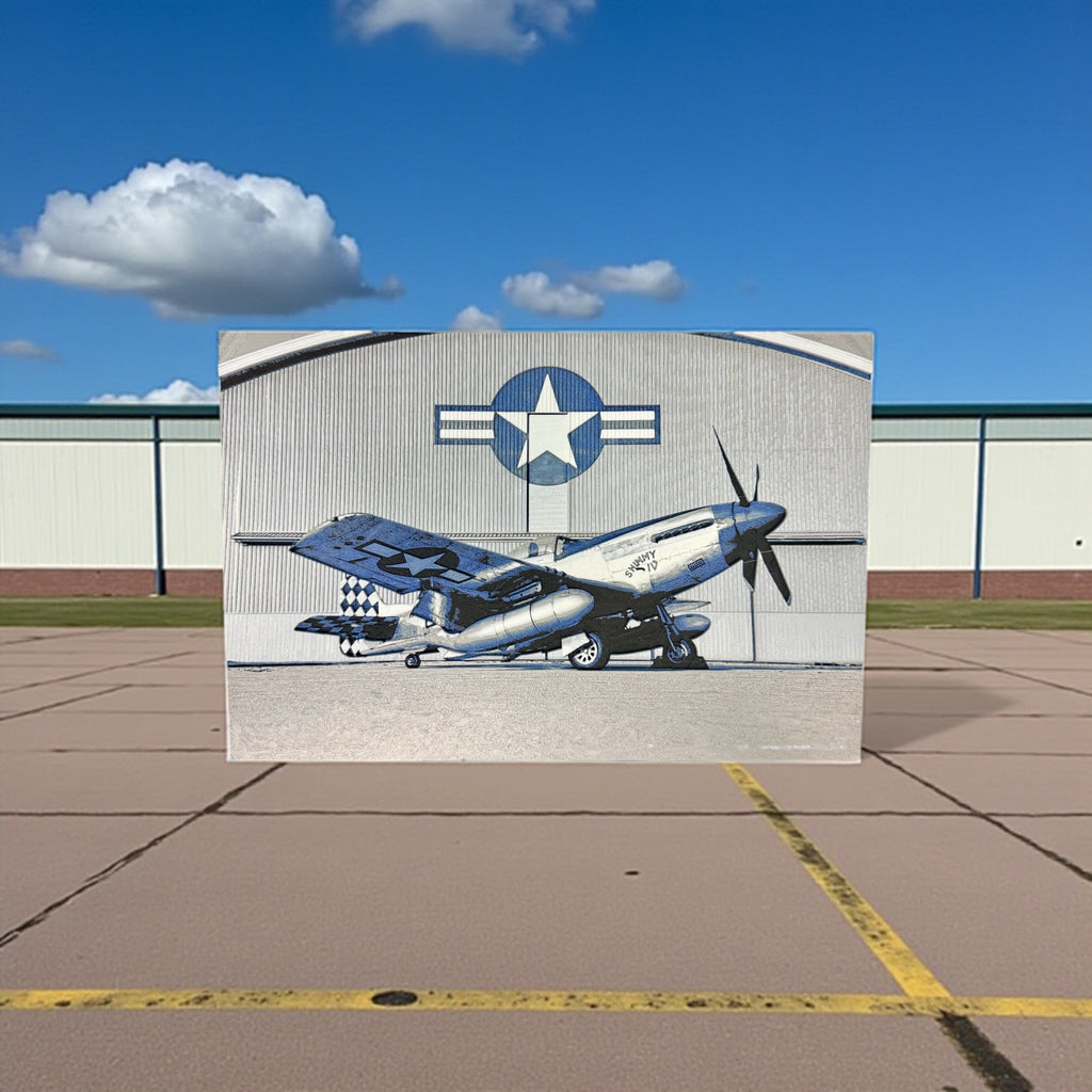 WWII P-51 Mustang “Shimmy IV” 3D Print - Hue Forge Aviation Wall Art (10” x 7”)