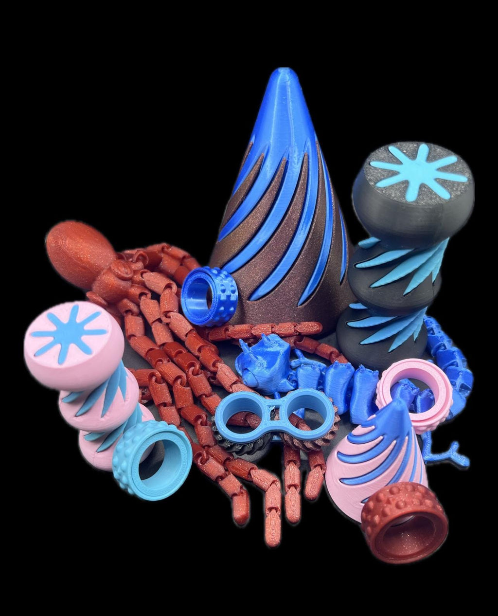 Ultimate 3D-Printed Fidget Value Bundle | Variety Pack of Stress Toys