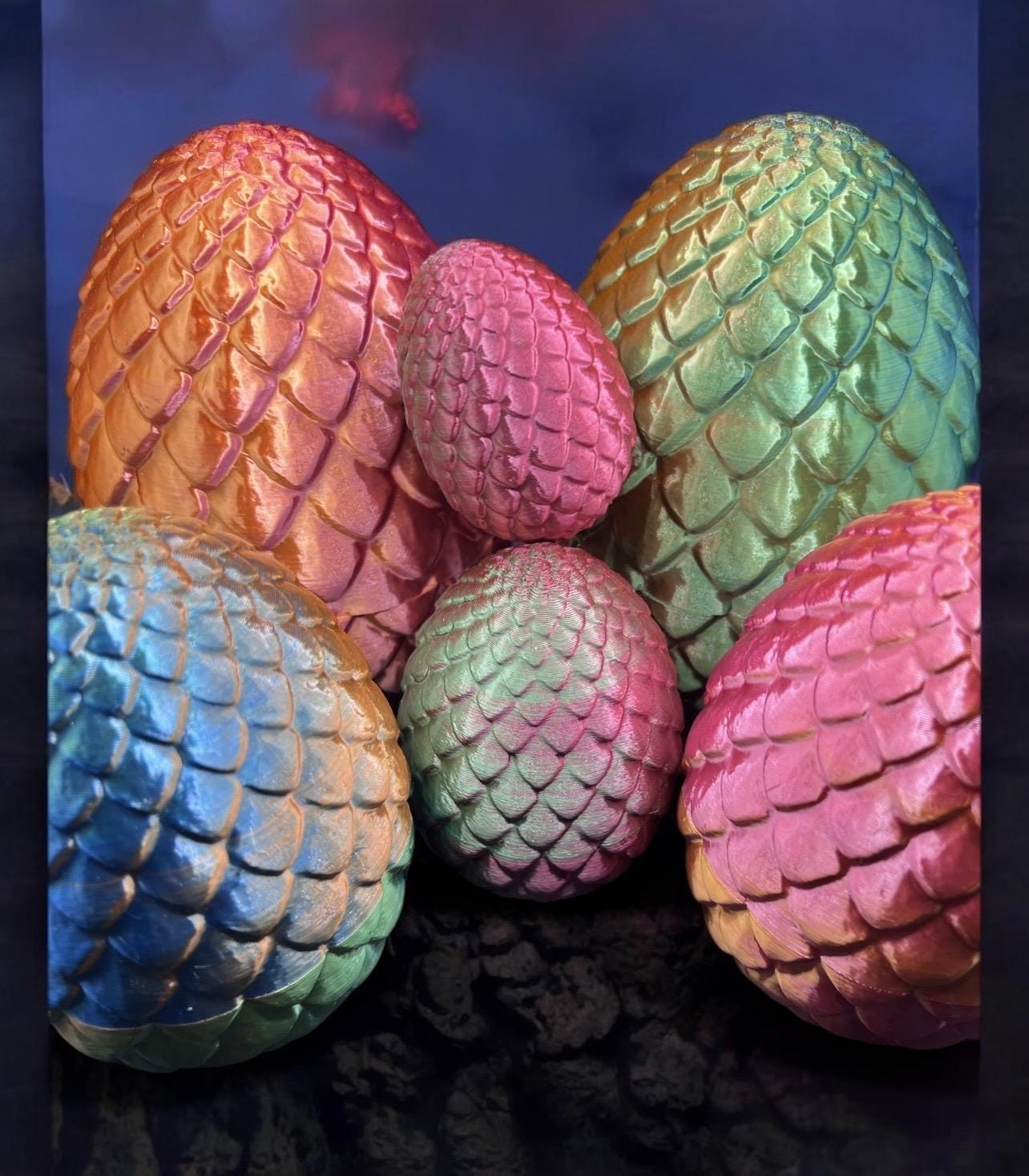 3D-Printed Dragon Egg | Fantasy Décor & Fidget Storage | Unique Gift for Fantasy Lovers | Available in 4 Sizes
