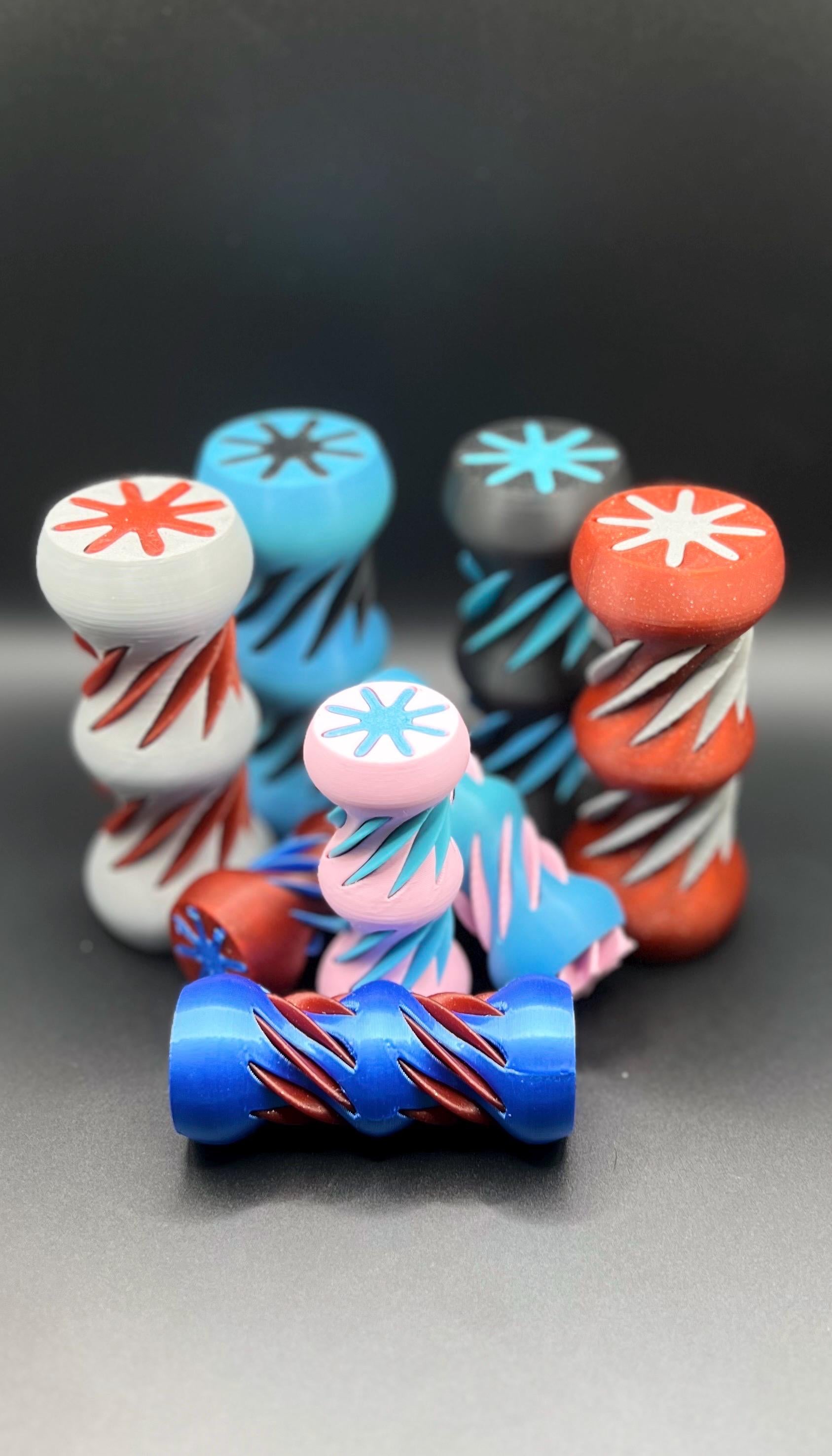 Large Wavy Vortex Fidget | 3D-Printed Sensory Toy | Stress Relief and Focus Aid